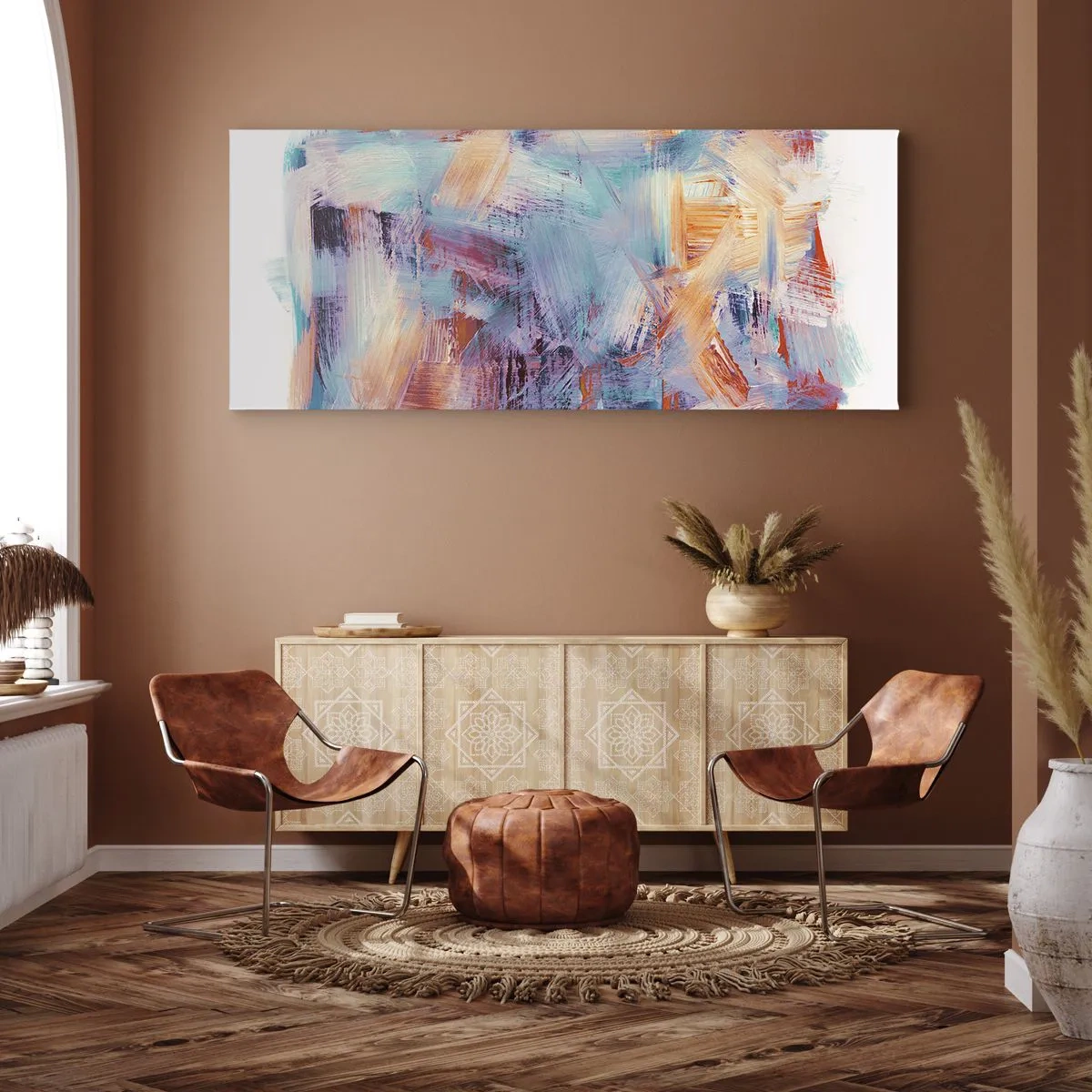 Bild auf Leinwand - Leinwandbild - Buntes Durcheinander - 100x40 cm