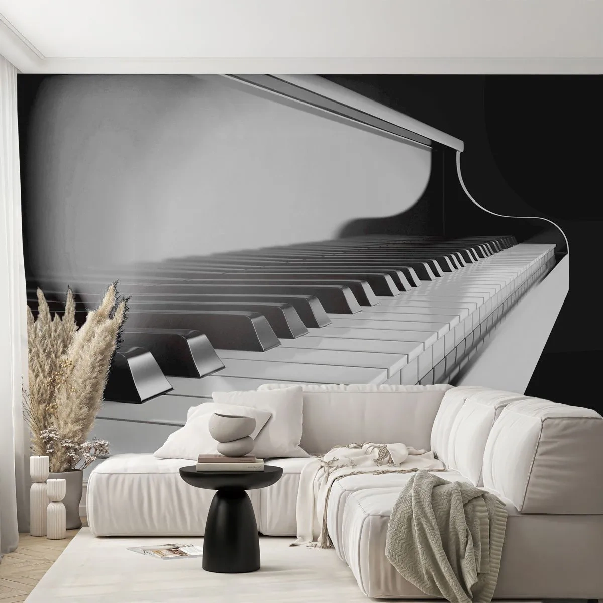 Fototapete Premium Sand - Harmonie von Formen und Farben - Klavier, Klavier, Musik - 100x70 cm
