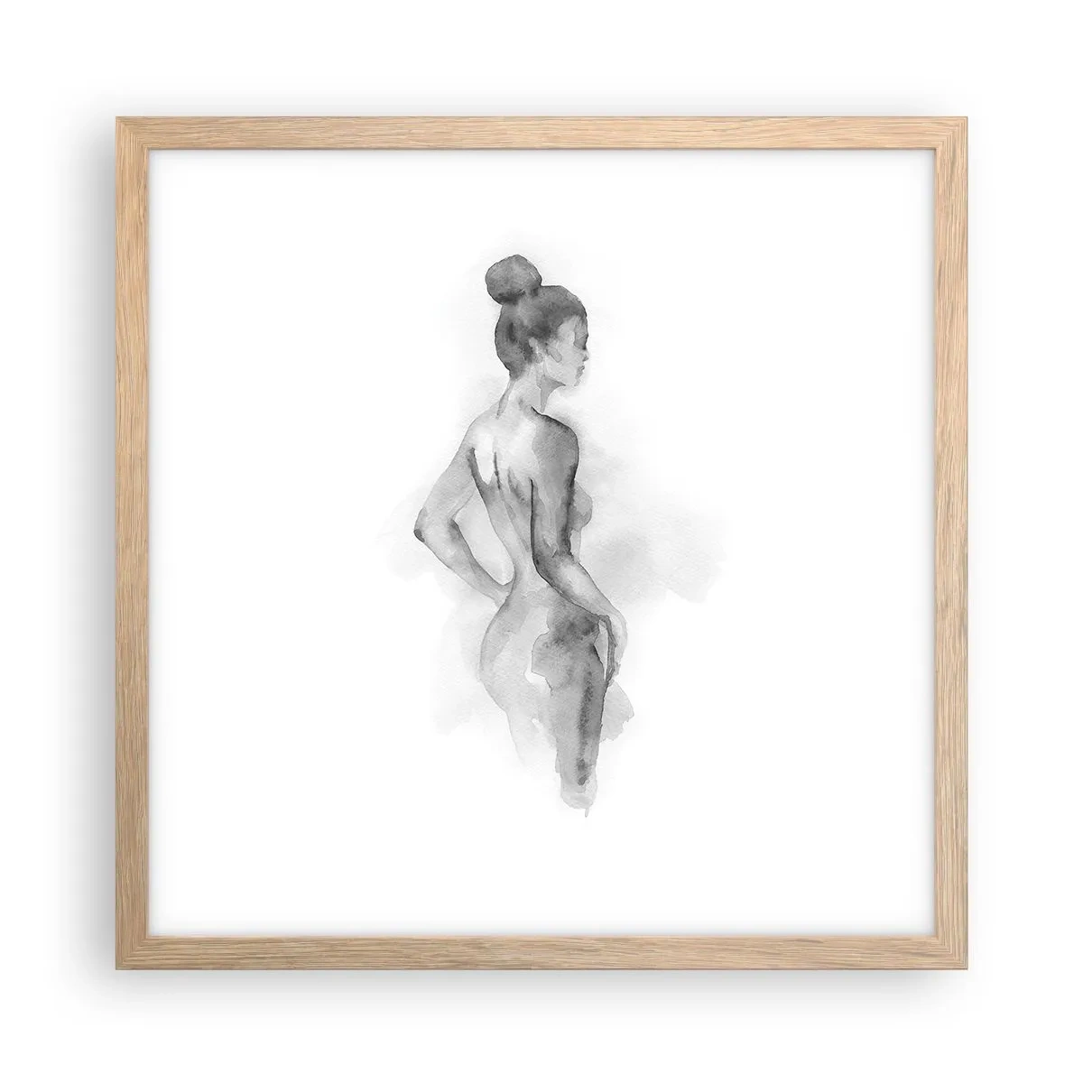 Poster in einem Rahmen aus heller Eiche - Schön wie ein Gemälde - 40x40 cm
