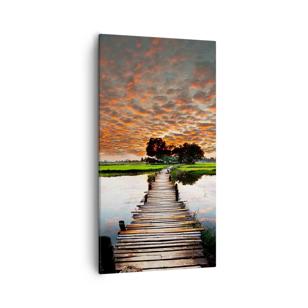 Bild auf Leinwand - Leinwandbild - Arme ausstrecken - atmen - 55x100 cm