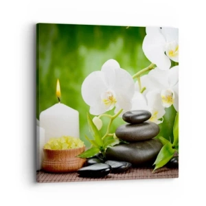 Bild auf Leinwand - Leinwandbild - Duftige, blumige, zarte Berührung - 30x30 cm