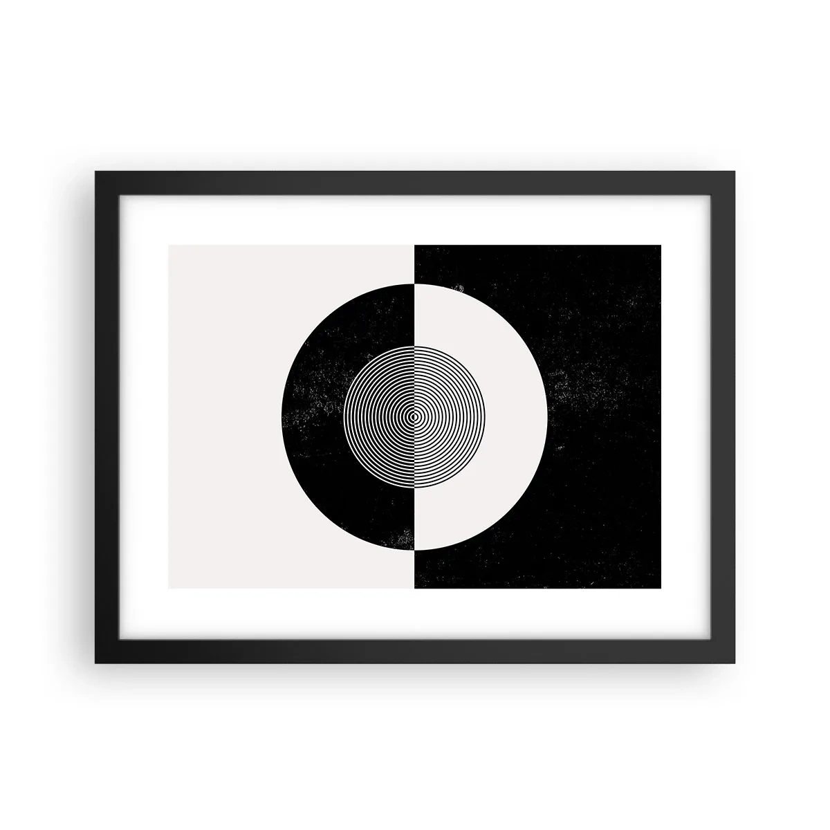 Poster in einem schwarzem Rahmen - Harmonie in Schwarz und Weiß - 40x30 cm