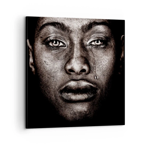 Bild auf Leinwand - Leinwandbild - Eine Träne - 60x60 cm