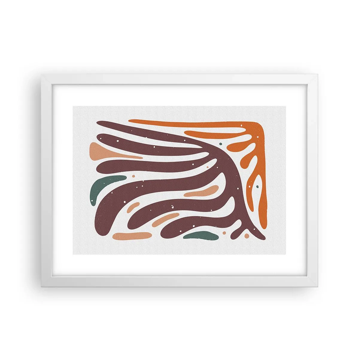 Poster in einem weißen Rahmen - Strahlende organische Komposition - 40x30 cm