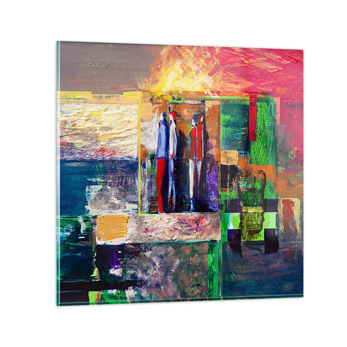 Glasbild - Bild auf glas - Beziehungen und Emotionen - 40x40 cm