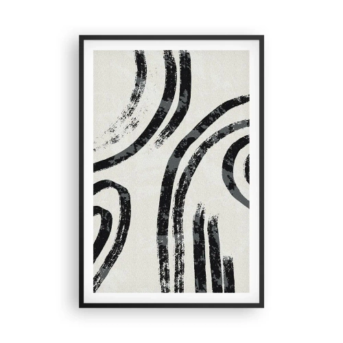 Poster in einem schwarzem Rahmen - Bei Hälfte angehalten - 61x91 cm