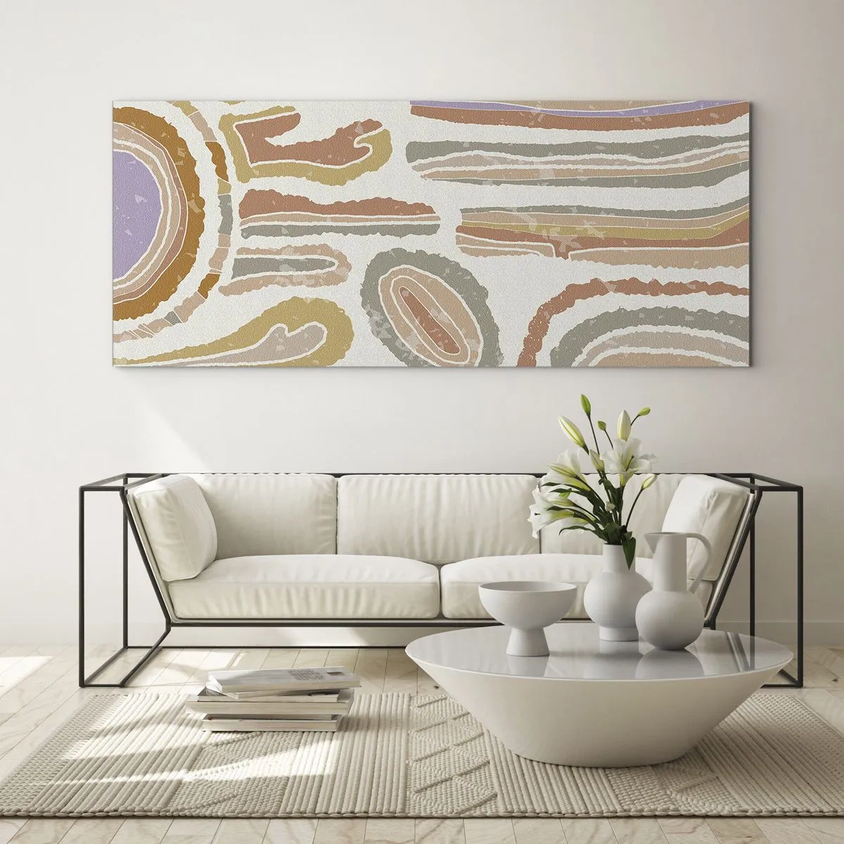 Glasbild - Bild auf glas - Bunte Querschnitte - 100x40 cm