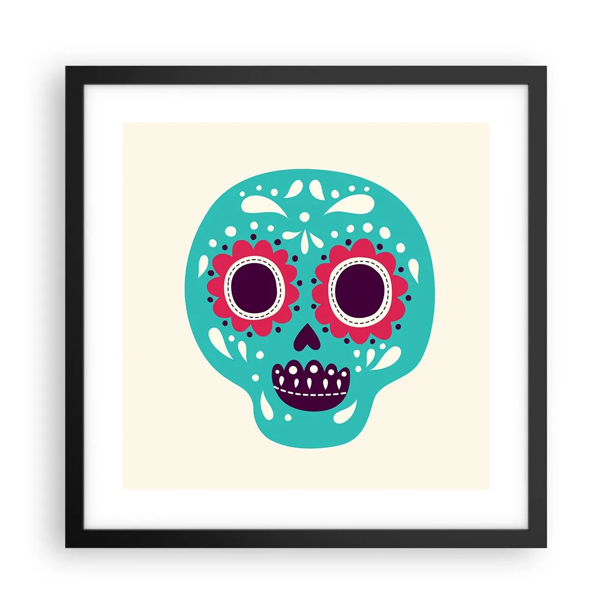 Poster in einem schwarzem Rahmen - Das Leben – Spaß bis zum Tod - 40x40 cm