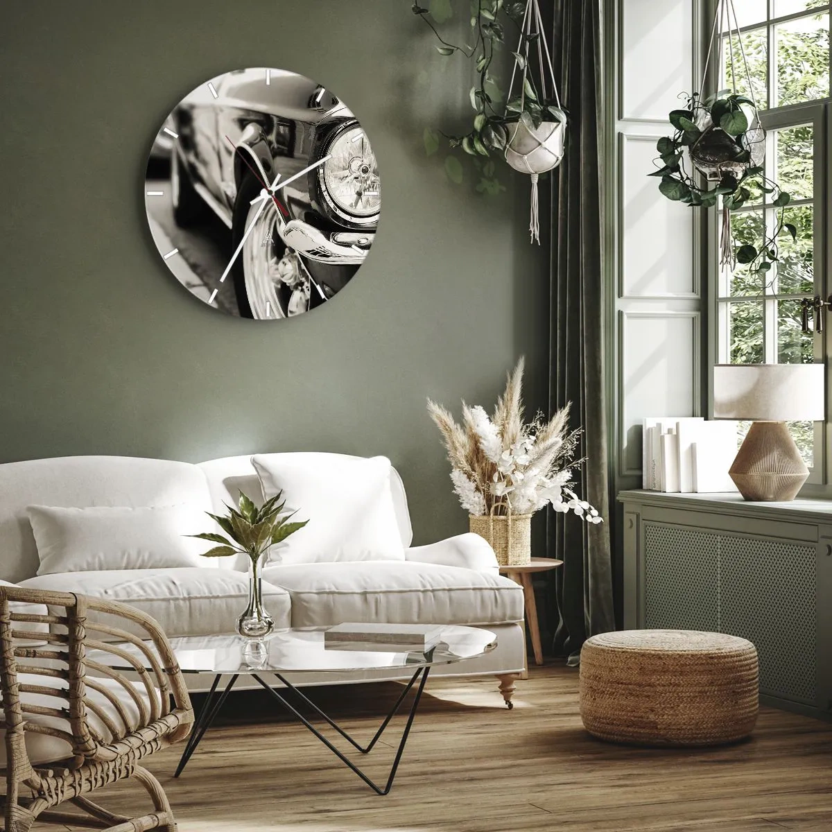 Wanduhr - Glasuhr - Dauerhafter Glanz - 30x30 cm