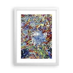 Poster in einem weißen Rahmen - Glasmalerei Wassertropfen - 30x40 cm