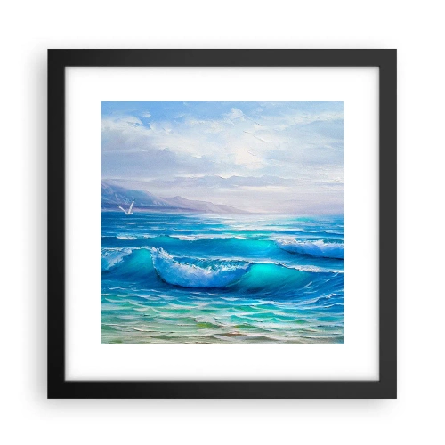 Poster in einem schwarzem Rahmen - Es bringt Erleichterung - 30x30 cm