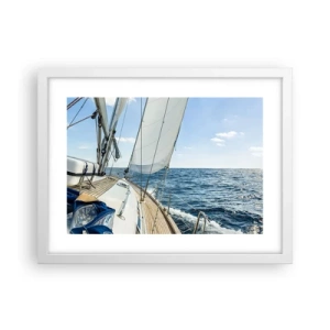 Poster in einem weißen Rahmen - Ahoi, Abenteuer - 40x30 cm