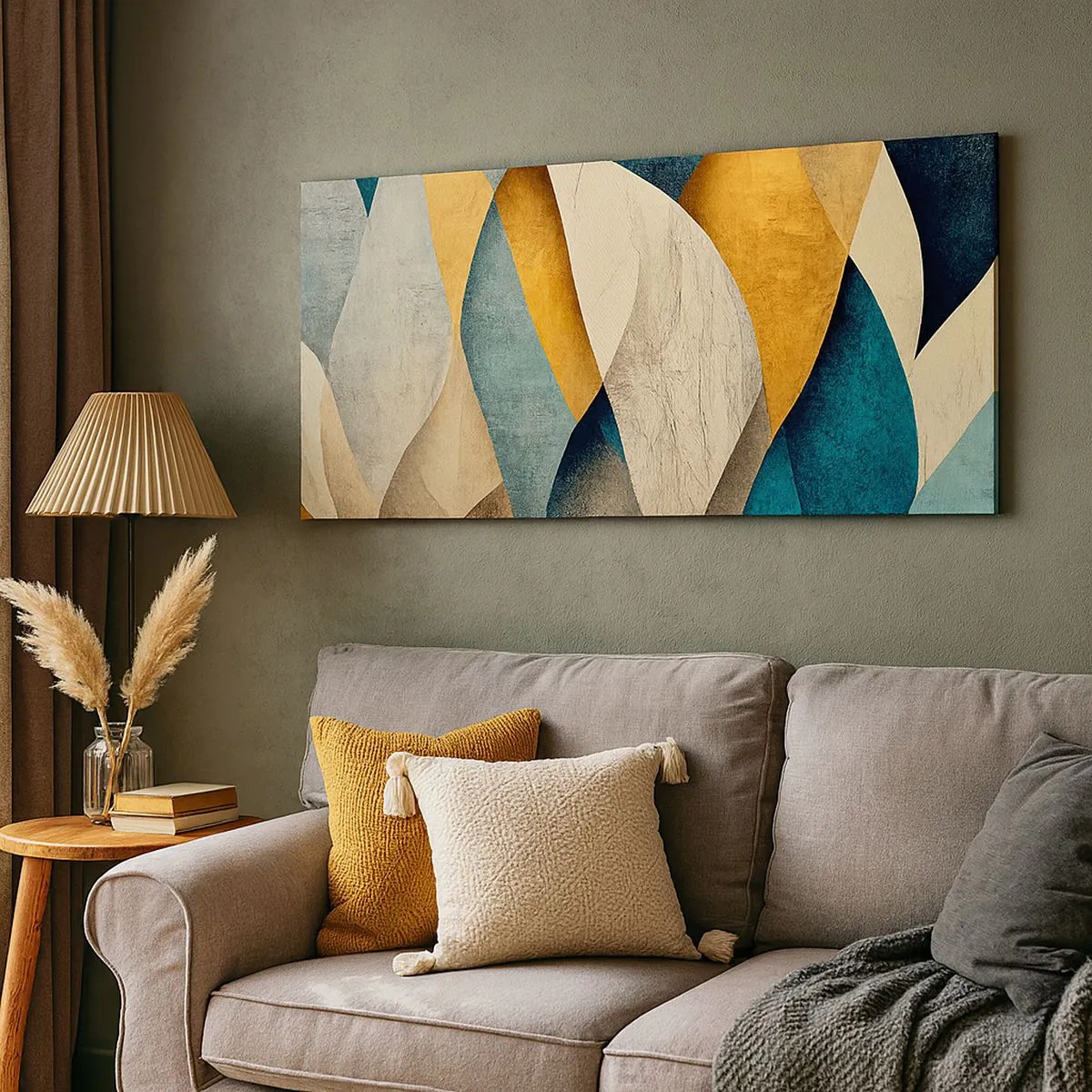 Bild auf Leinwand - Leinwandbild - Rhythmus und Welle - 100x40 cm