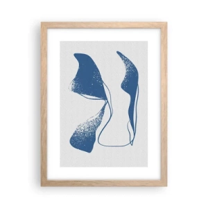 Poster in einem Rahmen aus heller Eiche - Geflügelte Abstraktion - 30x40 cm