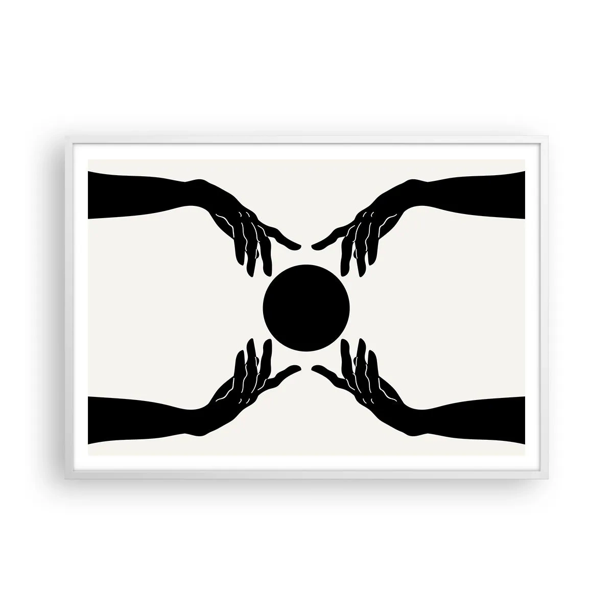 Poster in einem weißen Rahmen - Geheimes Zeichen - 100x70 cm
