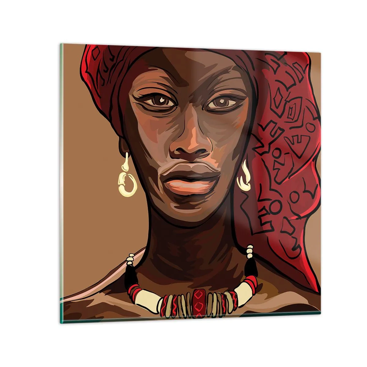 Glasbild - Bild auf glas - Venus aus Ebenholz  - 70x70 cm