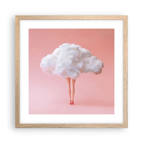 Poster in einem Rahmen aus heller Eiche - Süßes Versprechen - 40x40 cm