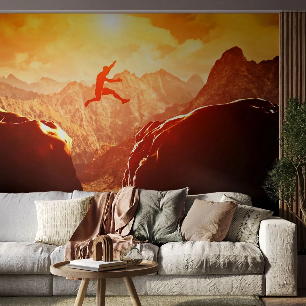 Selbstklebende Fototapete Deluxe Sticker - Grenzen überschreiten - Sport, Klettern, Landschaft - 250x175 cm
