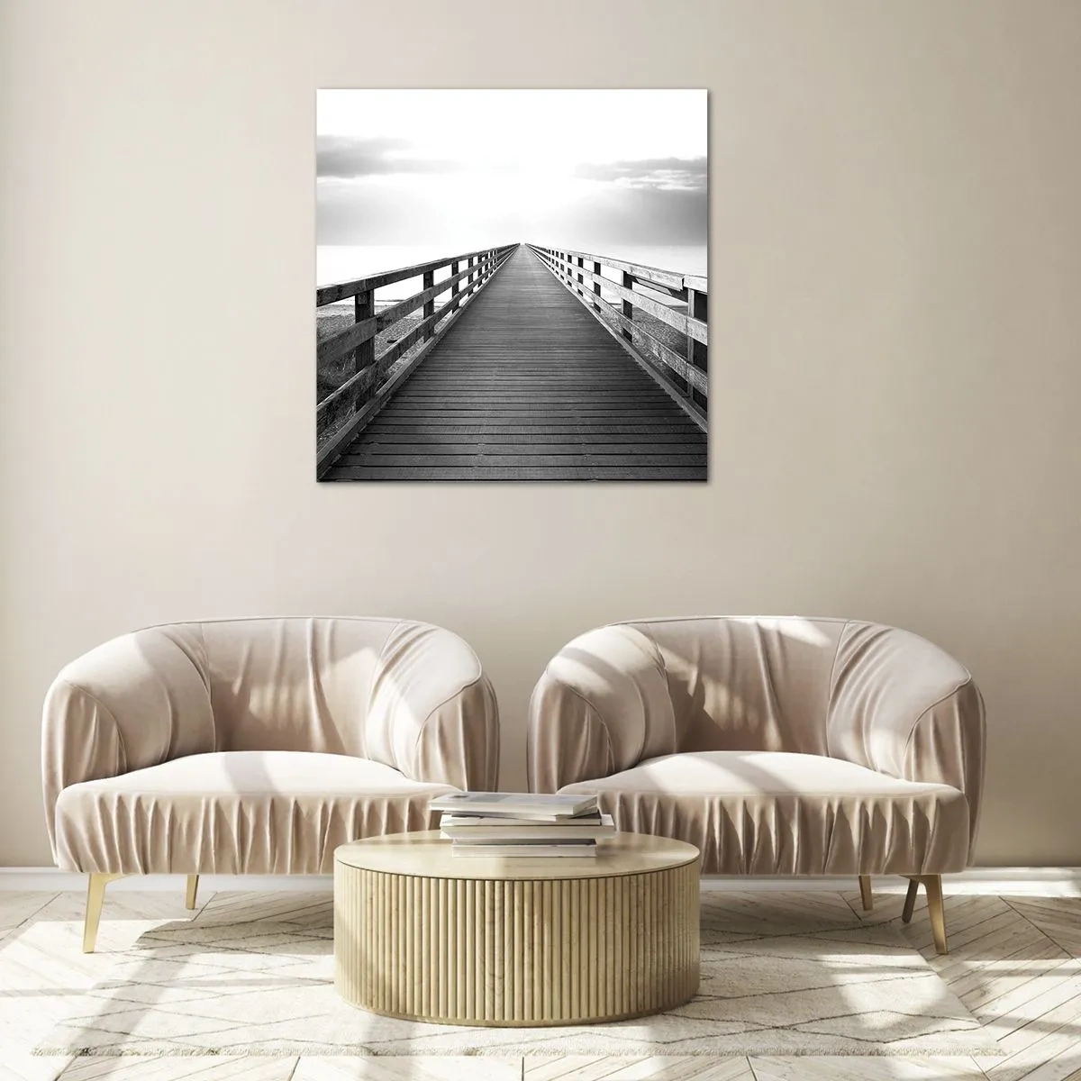 Glasbild - Bild auf glas - In die Ferne ... - 40x40 cm