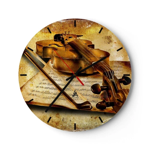 Wanduhr - Glasuhr - Ein Virtuose dringend benötigt - 40x40 cm