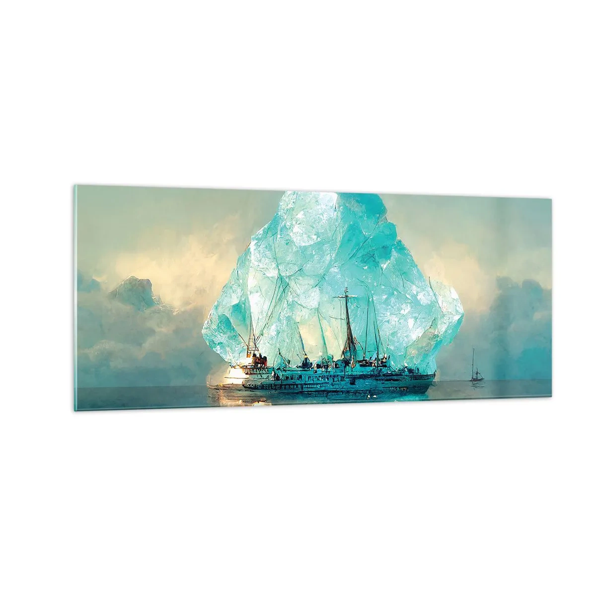 Glasbild - Bild auf glas - Arktischer Diamant - 100x40 cm