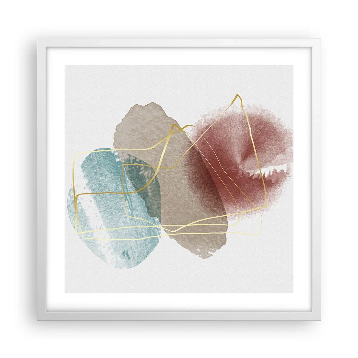 Poster in einem weißen Rahmen - Korallen des Weltraums - 50x50 cm