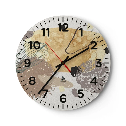 Wanduhr - Glasuhr - Angewandte Plumkologie - 40x40 cm