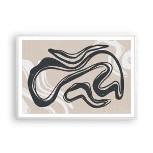 Poster in einem weißen Rahmen - Vervielfachter Ausdruck - 100x70 cm