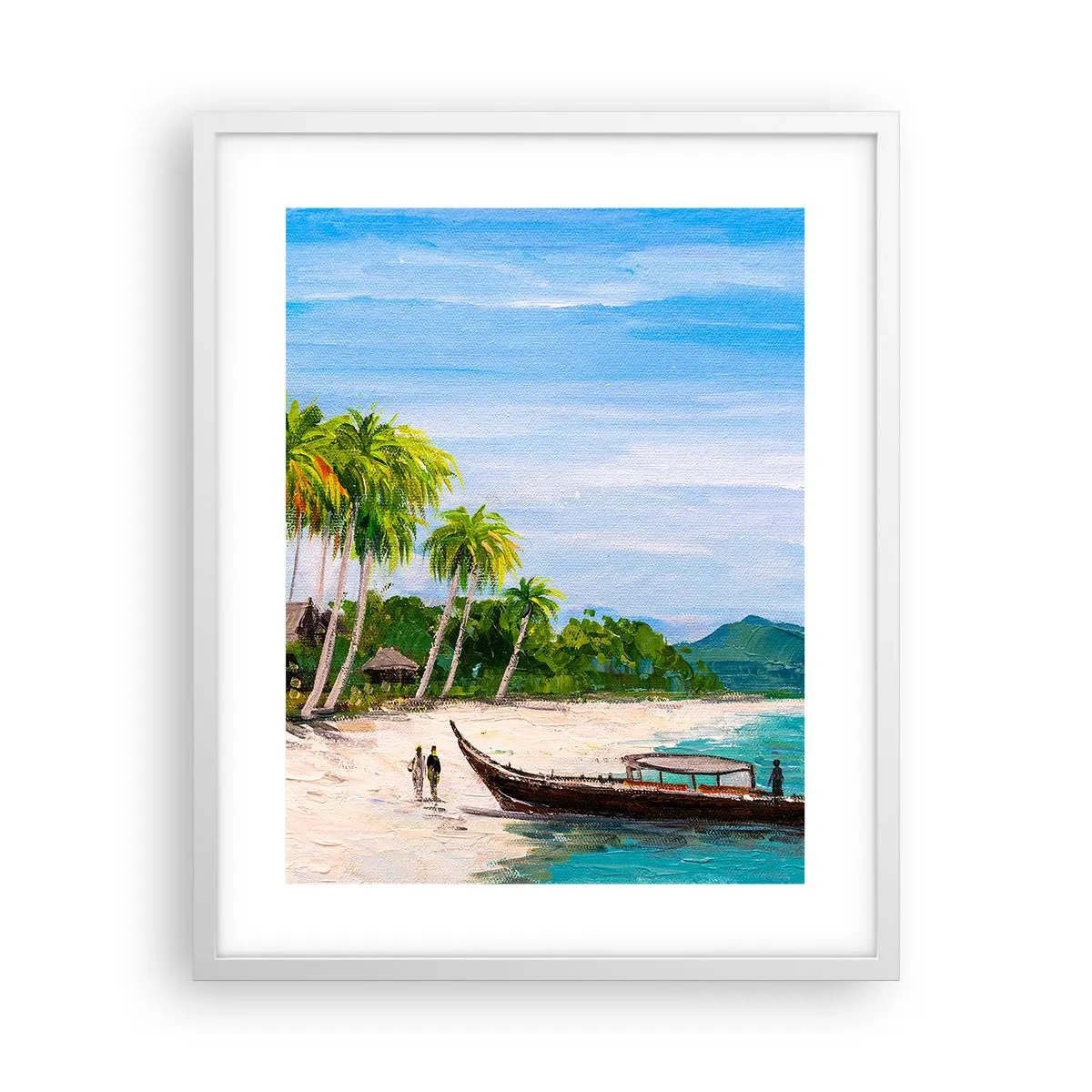 Poster in einem weißen Rahmen - Exotischer Traum - 40x50 cm