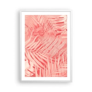 Poster in einem weißen Rahmen - Rosa Konzept - 50x70 cm