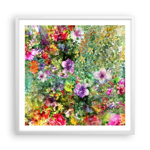 Poster in einem weißen Rahmen - In Blumen für das Verderben - 60x60 cm