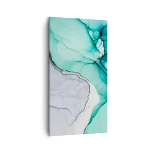 Bild auf Leinwand - Leinwandbild - Eine Studie in Türkis - 55x100 cm