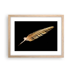 Poster in einem Rahmen aus heller Eiche - Er hat ein ungewöhnliches Schreibtalent ... - 40x30 cm