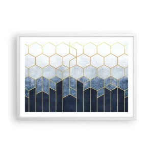 Poster in einem weißen Rahmen - Komposition im synkopischen Rhythmus - 70x50 cm