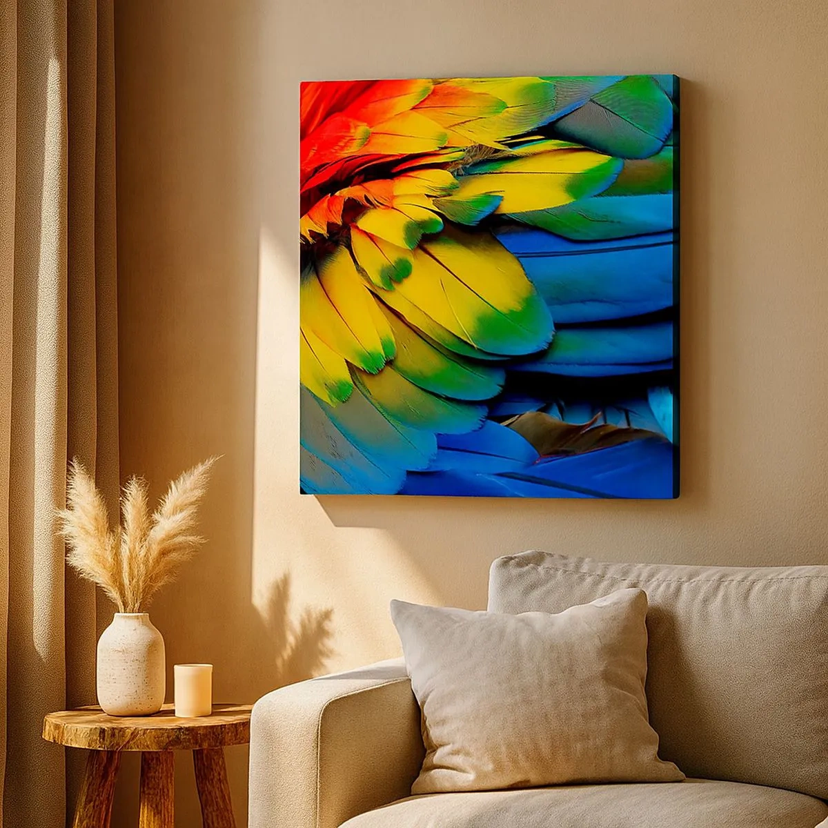 Bild auf Leinwand - Leinwandbild - Paradiesvogel - 30x30 cm