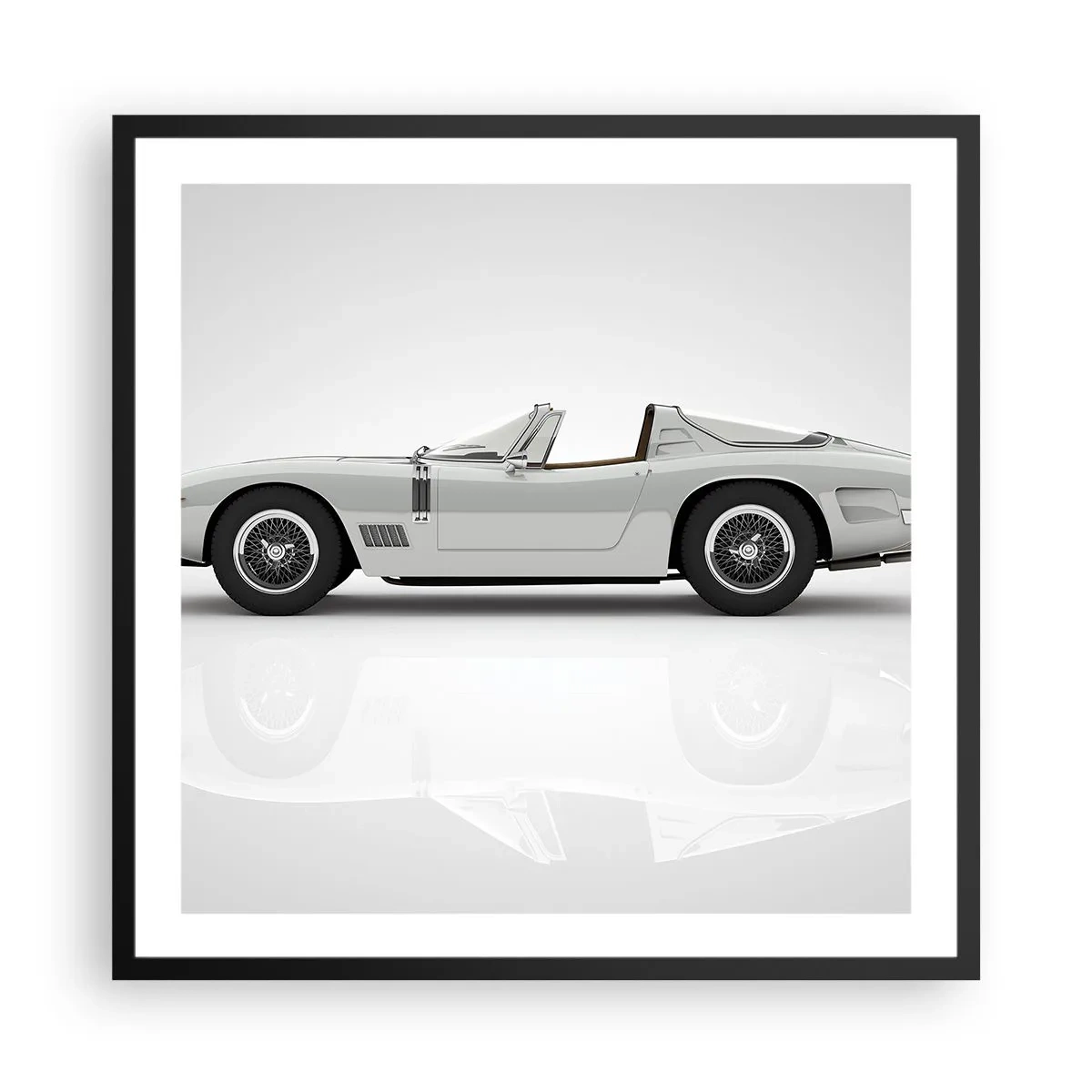 Poster in einem schwarzem Rahmen - Spaß versprochen - 60x60 cm