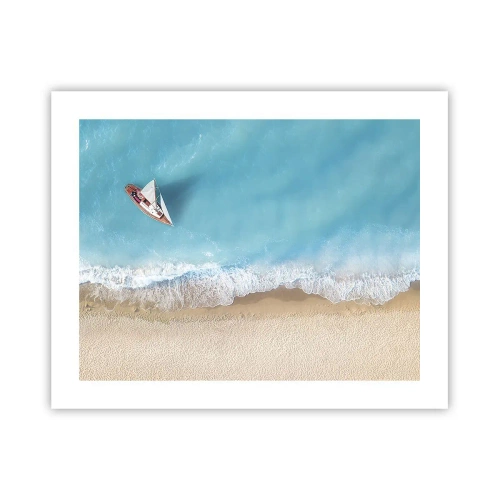 Poster - An der Grenze von Blau und Gold - 50x40 cm