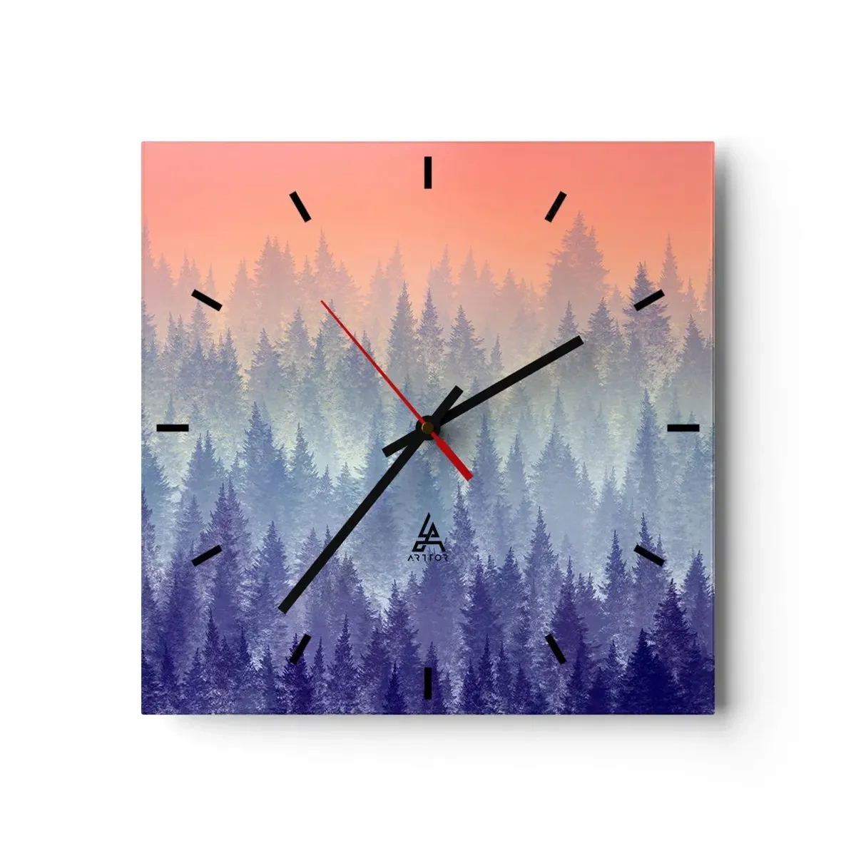 Wanduhr - Glasuhr - Hoch, höher, zum Himmel - 40x40 cm