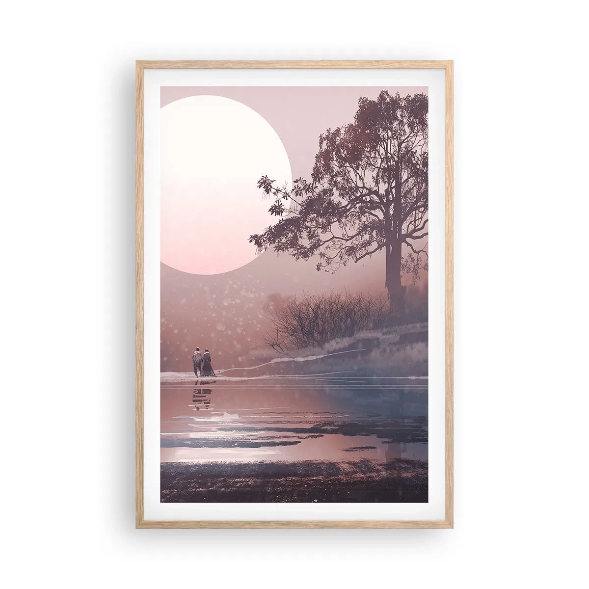 Poster in einem Rahmen aus heller Eiche - Wunder der Nacht - 61x91 cm