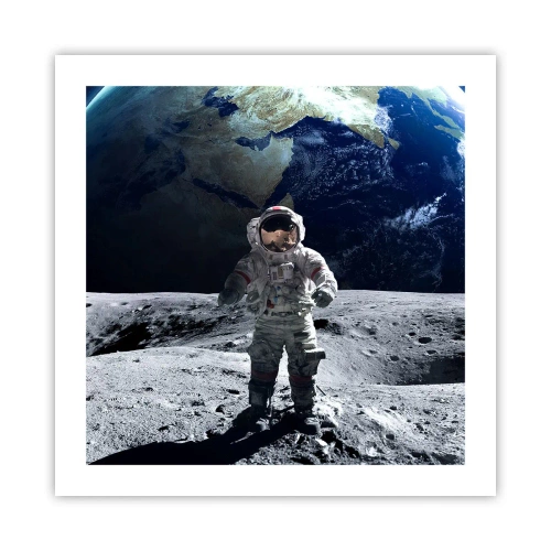 Poster - Grüße vom Mond - 50x50 cm