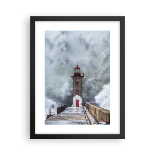 Poster in einem schwarzem Rahmen - Das Rauschen des Wassers, der Lärm wird wehen - 30x40 cm