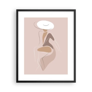 Poster in einem schwarzem Rahmen - Eine Dame sein - 40x50 cm