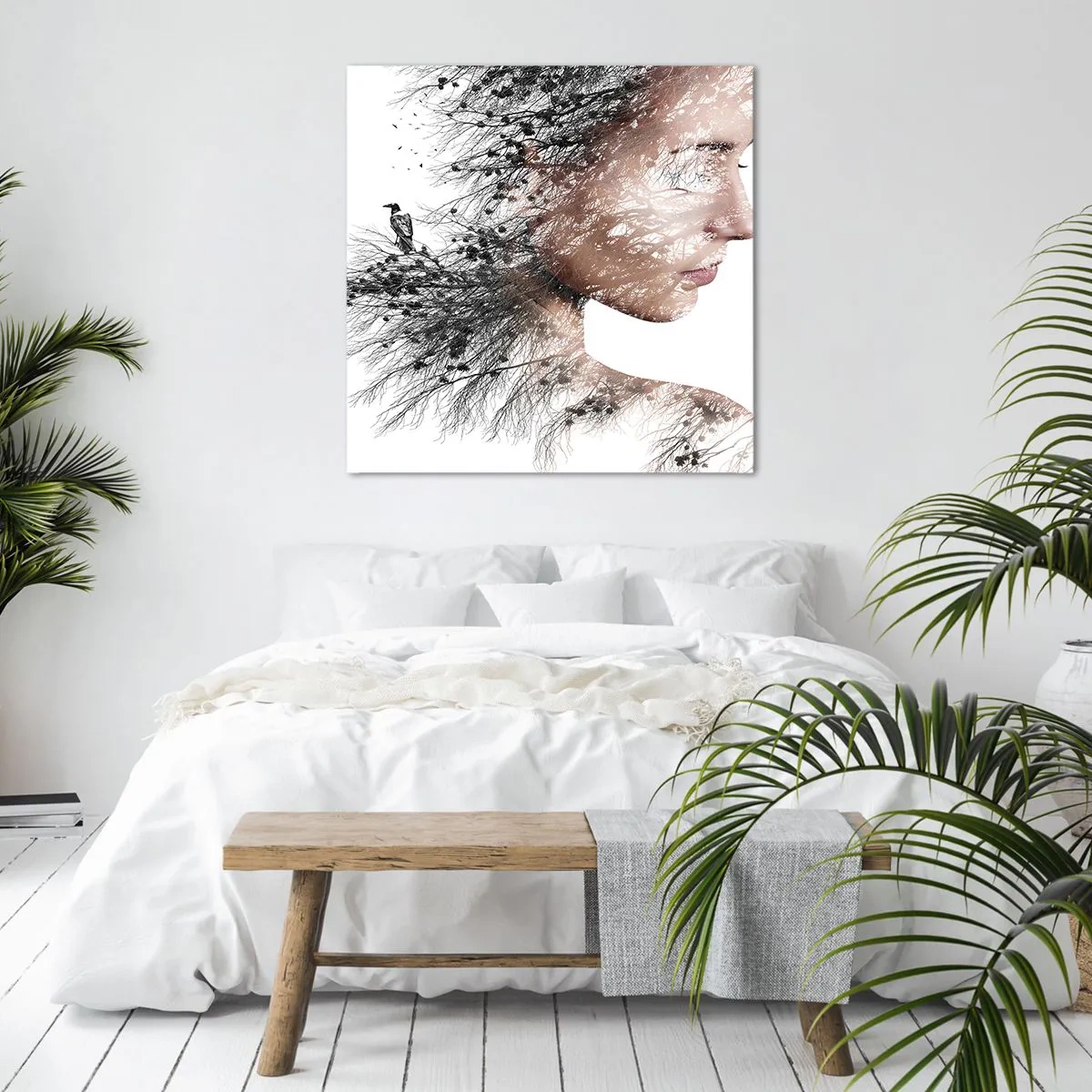 Bild auf Leinwand - Leinwandbild - Der Geist des Waldes - 50x50 cm