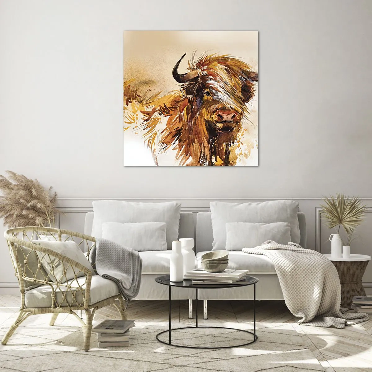 Glasbild - Bild auf glas - Stolz des Jägers - 30x30 cm