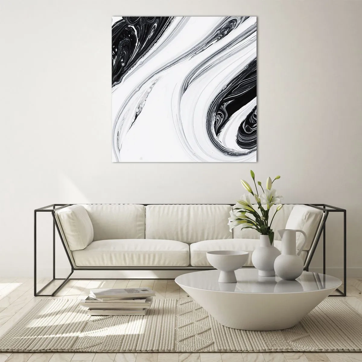 Glasbild - Bild auf glas - Kombination aus Gegensätzen - 70x70 cm