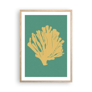 Poster in einem Rahmen aus heller Eiche - Unterwasserwaldbusch - 50x70 cm