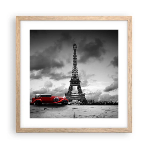 Poster in einem Rahmen aus heller Eiche - Vor nicht allzu langer Zeit in Paris - 40x40 cm