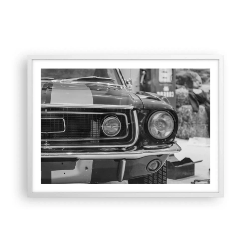 Poster in einem weißen Rahmen - Wilder Ritt - 70x50 cm