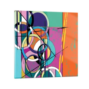 Glasbild - Bild auf glas - Rad für Rad - 40x40 cm