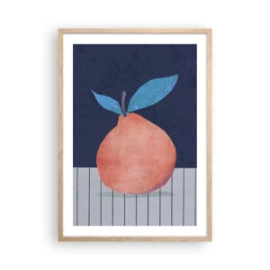 Poster in einem Rahmen aus heller Eiche - Konvexität und Ebene - 50x70 cm